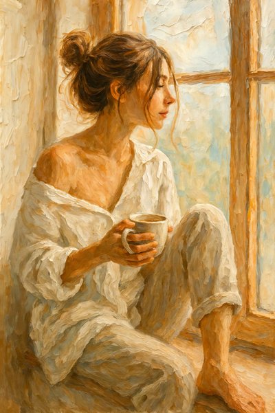 En fredelig morgenkaffe af Natalie Bruns