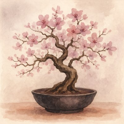 Pink kirsebær-bonsai af Natalie Bruns
