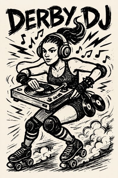 Roller Derby-DJ af Natalie Bruns