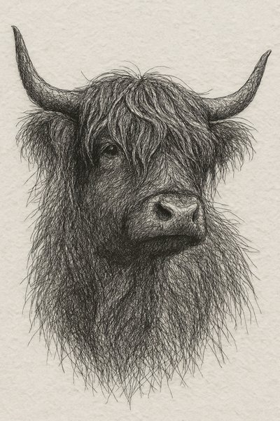 Lurvet Highland-tyr af Natalie Bruns