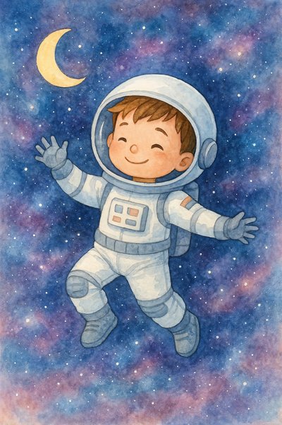Den smilende astronautdreng af Natalie Bruns