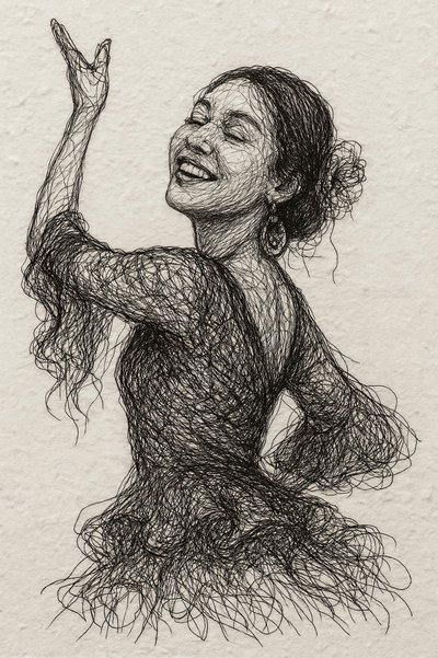 Den smilende flamencodanserinde af Natalie Bruns