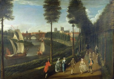 The New Terrace Walk, York (olie på lærred) af Nathan Drake