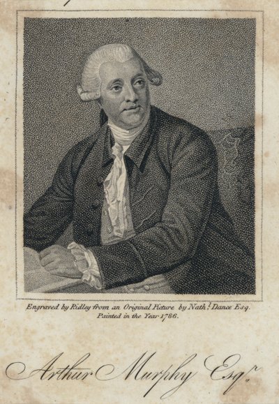 Arthur Murphy, irsk forfatter (gravering) af Nathaniel (after) Dance Holland
