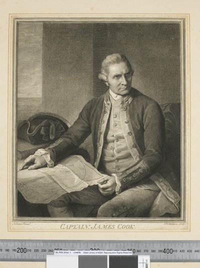 I. Kaptajn James Cook, graveret af J. K. Sherwin (1751-90), ca. 1773-84 (gravering) af Nathaniel (after) Dance Holland