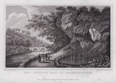 Den droppende godt ved Knaresborough (gravering) af Nathaniel (after) Whittock