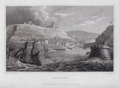 Whitby Bay (gravering) af Nathaniel (after) Whittock