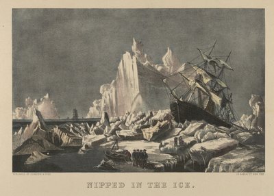 Nippet i isen, 1876-94., 1876-94. Skabere: Nathaniel Currier, James Merritt Ives, Currier og Ives. af Currier and Ives