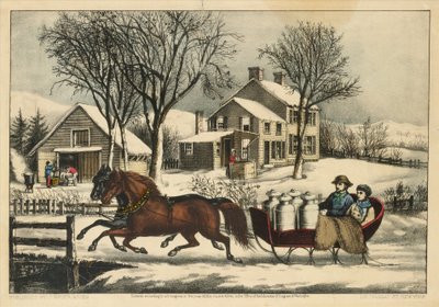 Winter Morning in the Country, 1873., 1873. Skabere: Nathaniel Currier, James Merritt Ives, Currier og Ives. af Currier and Ives