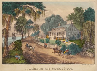 Et hjem ved Mississippi-floden af Nathaniel Currier