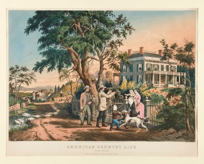 Amerikansk Country Life: Oktober eftermiddag af Nathaniel Currier