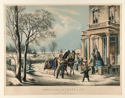 American Country Life./ Pleasures of Winter af Nathaniel Currier