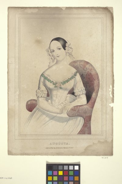 Augusta (håndkoloreret litografi) af Nathaniel Currier