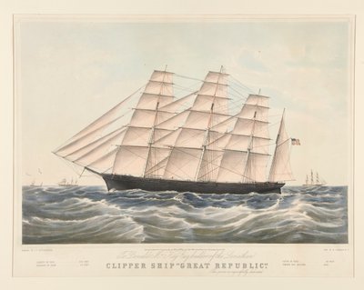 Clipper skib af Nathaniel Currier