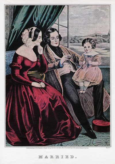 Gift, 1845. af Nathaniel Currier