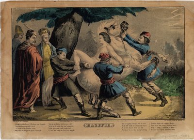Mazeppa, plade en af fire af Nathaniel Currier