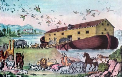 Noahs Ark, 1800-tallet. af Nathaniel Currier