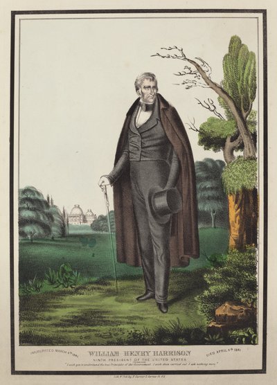 William Henry Harrison: USAs niende præsident af Nathaniel Currier