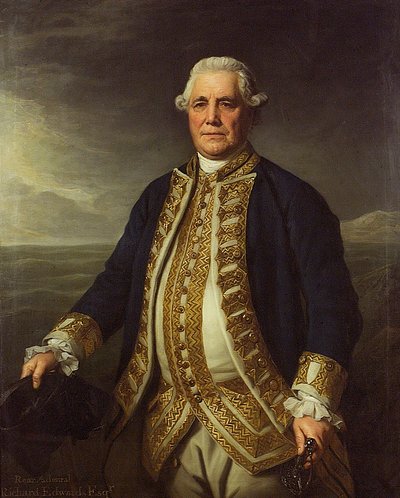 Admiral Richard Edwards (1715-1795) af Nathaniel Dance