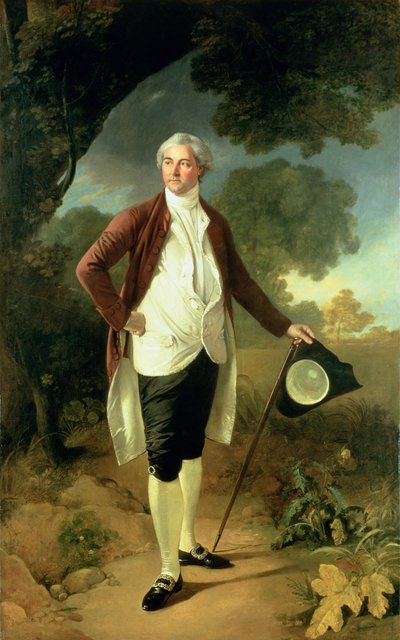 Portræt af David Garrick af Nathaniel Dance Holland