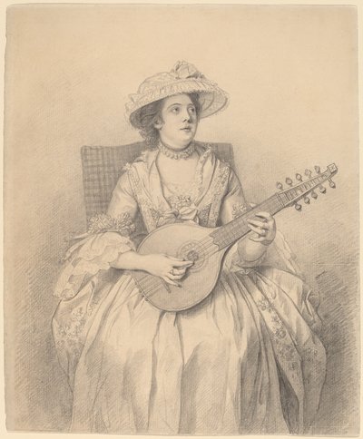 Kvinde, der spiller en cittern af Nathaniel Dance Holland
