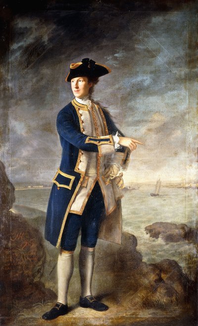 Portræt af Captain the Hon. Robert Boyle Walsingham, M.P. af Nathaniel Hone