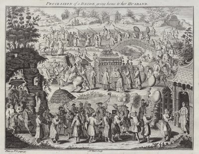 Procession af en brud, der går hjem til sin mand af Nathaniel Parr