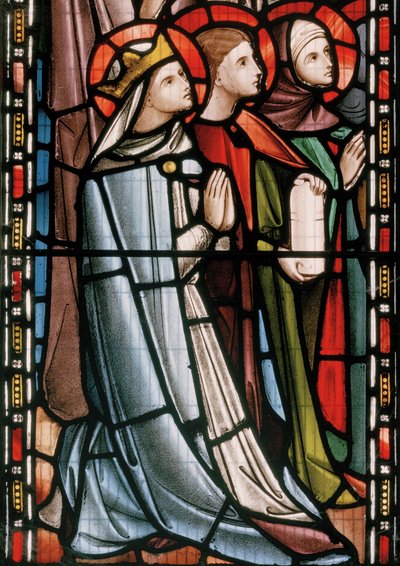 Kristus i Majestæt overværet af hellige, detalje, 1863 (farvet glas) af Nathaniel Westlake