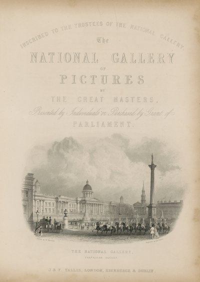 Nationalgalleriet med billeder af de store mestre af Nathaniel Whittock