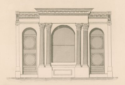 Butiksfront til Mr Mabers vin- og spiritusbutik, Tyndale Place, Islington af Nathaniel Whittock