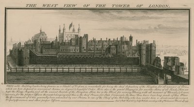 Den vestlige udsigt over Tower of London af Nathaniel and Samuel Buck