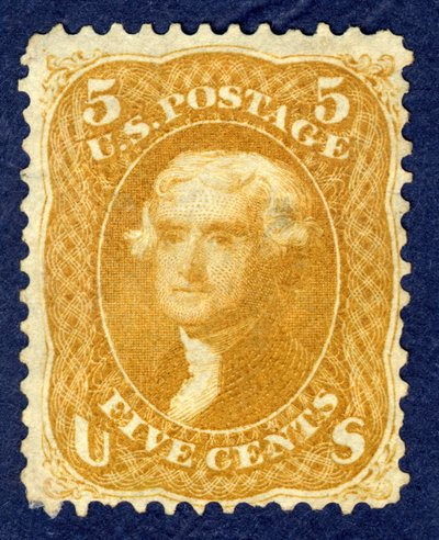 5c Jefferson single, 1861. af National Bank Note Company