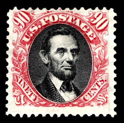 90c Abraham Lincoln genudgive single, 1875. af National Bank Note Company