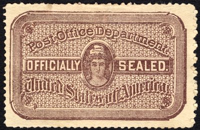 Postkontors segl, 1889. af National Bank Note Company