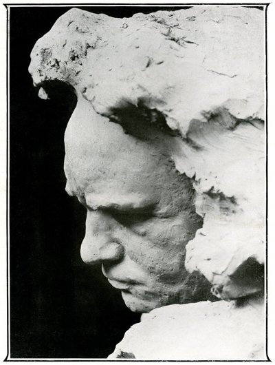 Profilansigt af Ludwig van Beethoven (1770-1827), detalje af en bronzebuste af Naum Aronson