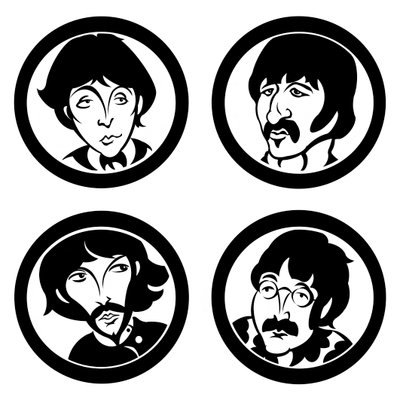 The Beatles, 2004 (blæk, digital revision 2023) af Neale Osborne