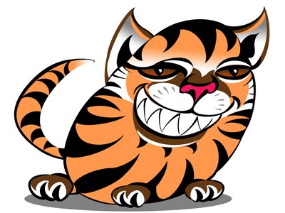 Tiger kat - tegnefilm af Neale Osborne