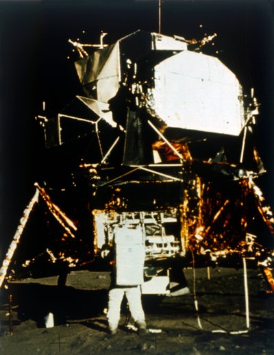 Buzz Aldrin af Lunar Module på Månens overflade, Apollo II-mission, juli 1969. af Neil Armstrong