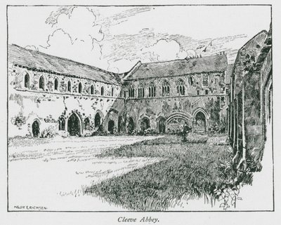 Cleeve Abbey (litografi) af Nelly Erichsen