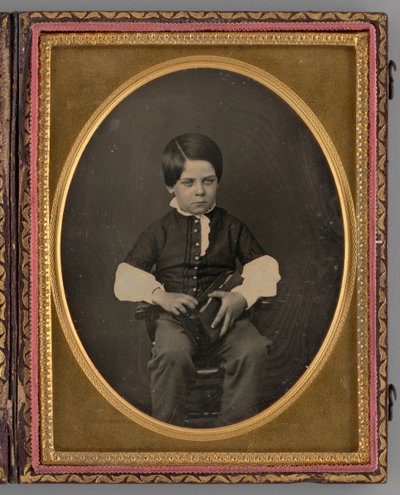 Uden titel portræt af en siddende dreng, 1853. af Nelson