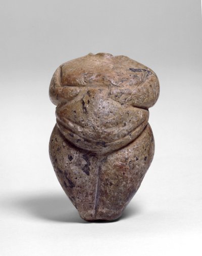 Hovedløs stående figur fra Cukurdent, neolitikum. ca. 3. årtusinde f.Kr. (kalksten) af Neolithic