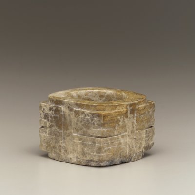 Short tube (cong) Lake Tai region, Liangzhu culture, 3300-2250 BC (jade) af Neolithic Period Chinese School