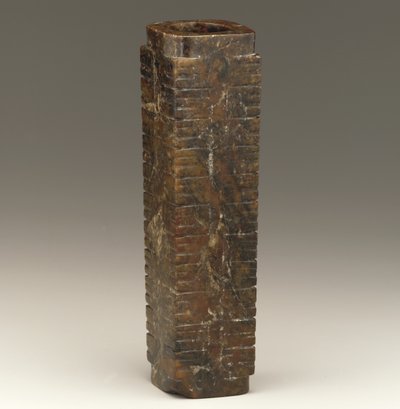 Tall tube (cong) Lake Tai region, Liangzhu culture, 3300-2250 BC af Neolithic Period Chinese School