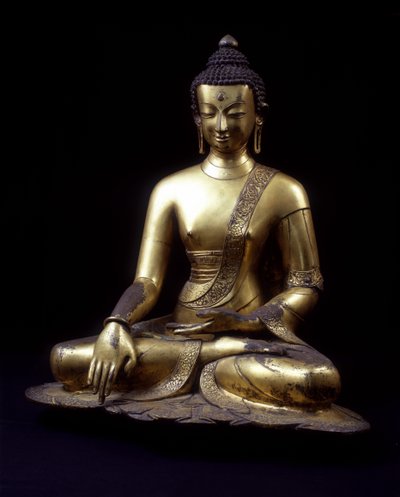 Buddha statue. Nepal 15. århundrede. 60 cm. af Nepalese School