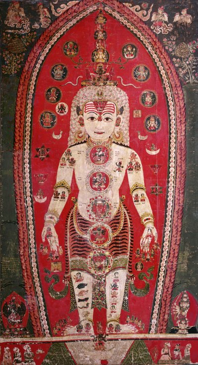 Shiva Purana, fra Badgaon (gouache på silke) af Nepalese School