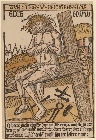 Kristus som sorgens mand af Netherlandish 15th Century