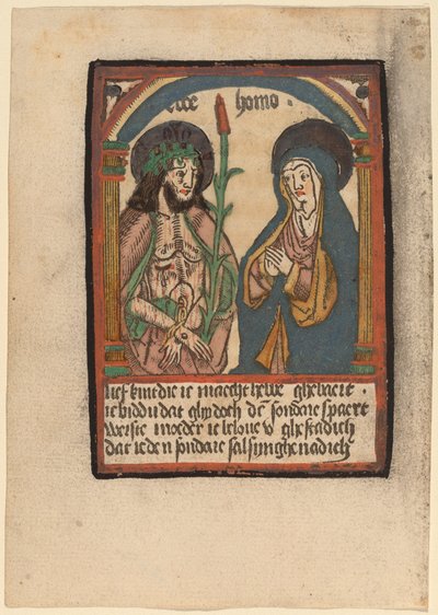 Sorgernes mand og hans mor af Netherlandish 15th Century