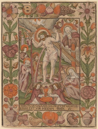 Kristus i vinpressen af Netherlandish 16th Century