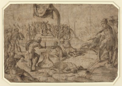 Offerscene (Gaius Mucius Scaevola?) af Netherlandish 16th Century
