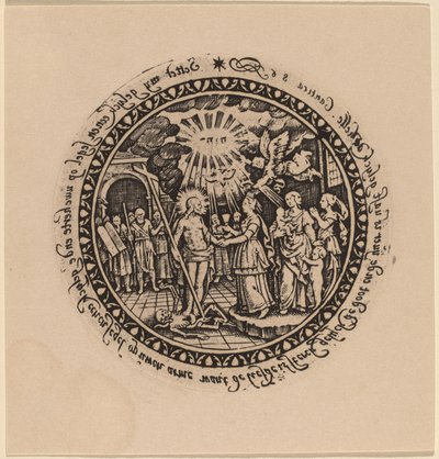Triumferende Kristus med profeter og hellige af Netherlandish 16th Century